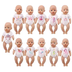 Vêtements de poupée licorne 18 pouces, maillot de bain sirène, américain et 43CM, nouveau né, Zaps de génération, accessoire de poupée coupée, jouets pour filles 