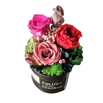

Artificial Everlasting Flower Rose Ins Small Bonsai Qixi Festival Creative Preservation Flowers Austin Dried Flower