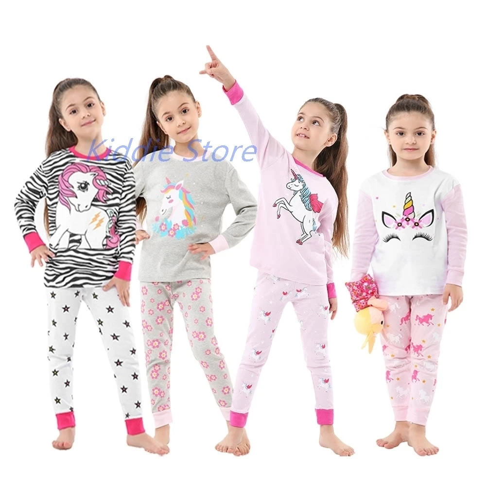 Pigiama unicorno per bambina set pigiama in cotone abiti per bambini  ragazza pigiameria per 2-8 anni abbigliamento per bambini vestiti per  ragazza