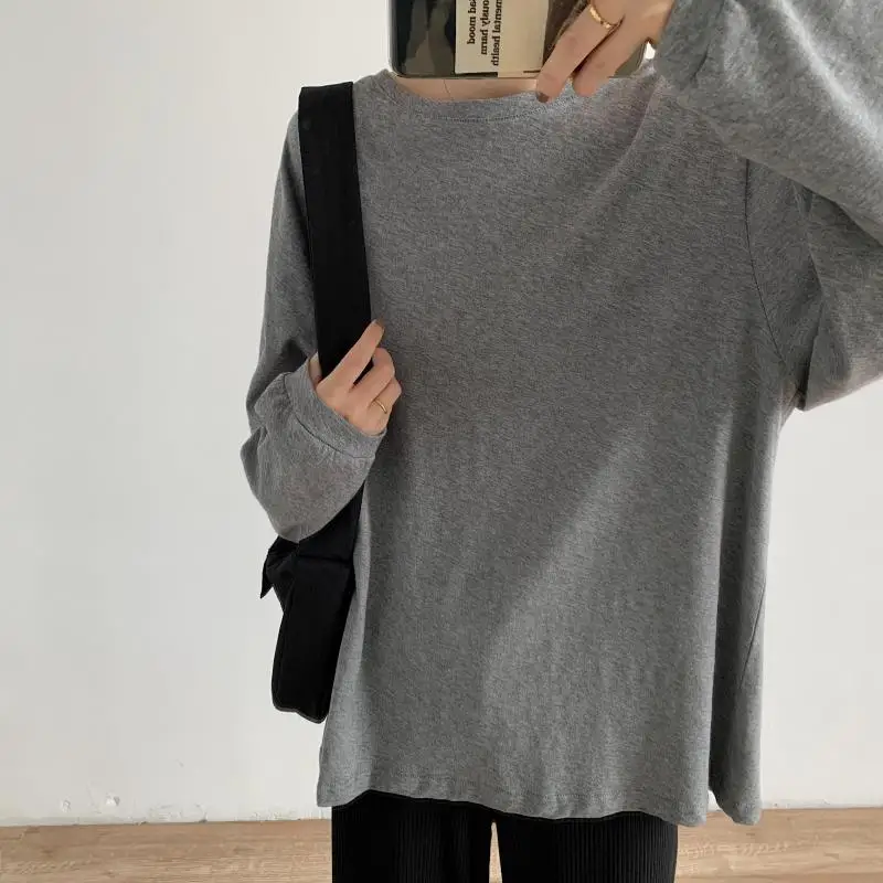 YZY Black and White Ash Base T-shirt Simple Solid