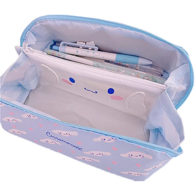 Cosmetic Bag Cute Pink Pencil Case Kuromier Kawaii Anime Bag Japanese Style Cartoon Gifts for Girl Student High Capacity Purple 6