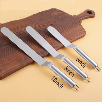 

6/8/10 Inches Stainless Steel Cream Spatula For Cake DIY Cake Decorating Tools Kitchen Tools Butter Cake Cream Spatula