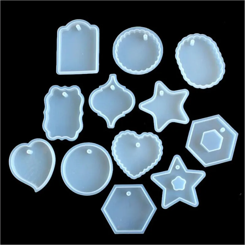 

Heart Star Various shapes DIY Jewelry Tools Translucent Manual Badge Accessories Silicone Molds Soap Epoxy Mold