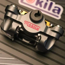 Мотоцикл модифицированный тормозной насос Универсальный ЧПУ Алюминиевый сплав мотоцикл тормозной суппорт p2* 24 мм 70 мм монтажное отверстие для honda