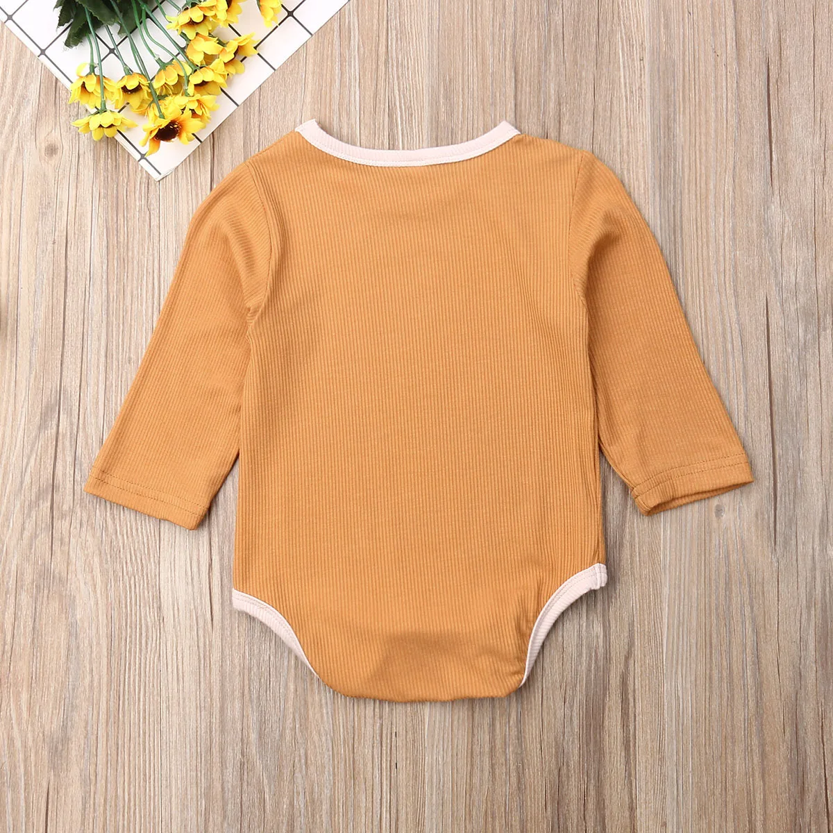Emmababy для новорожденных, для маленьких мальчиков и девочек с длинными рукавами и О-образным вырезом солидная Цвет Спортивный костюм для малышей боди, одежда на осень
