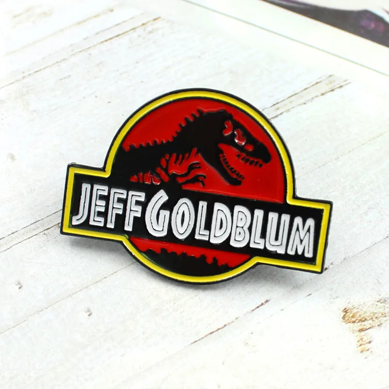 Movie Jurassic Enamel Pins Dinosaur Custom Badges Brooches Pastel Lapel pin Denim Shirt Dark Punk Adventure Jewelry Gift Friends | Дом и сад