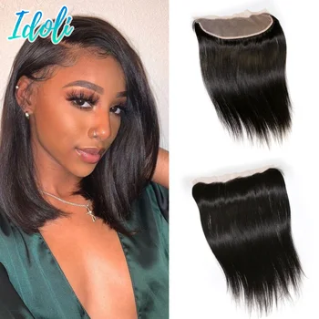 

13x4 Lace Frontal Peruvian Lace Frontal Closure Cheveux Humain Straight Frontal Medium Brown Lace Frontal Straight Virgin Hair