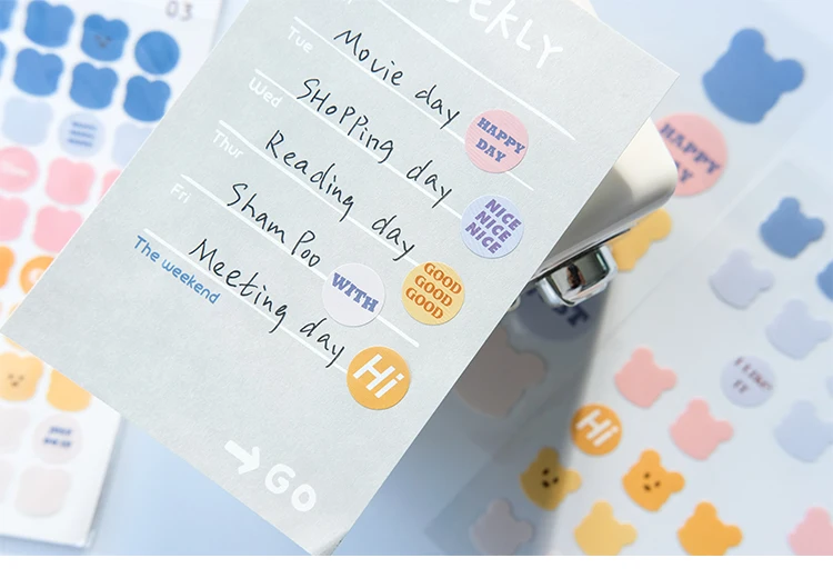 Mr.paper 6 Designs 3Pcs/lot Cute Bear Daily Deco Washi Diary Stickers Scrapbooking Planner Doodling Stationery Mr.paper 6 Designs 3Pcs/lot Cute Bear Daily Deco Washi Diary Stickers Scrapbooking Planner Doodling Stationery