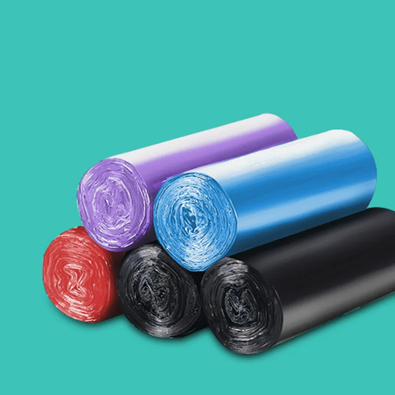 Multicolor 100 шт рулонный жилет, стильные мешки для мусора, сумка для хранения для дома, утолщенные мешки для мусора - Цвет: Multicolor
