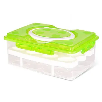

Egg Storage Box 24 Grid Egg Fresh-Keeping Box Food Grade Plastic Material Refrigerator Egg Organizer Storage Box