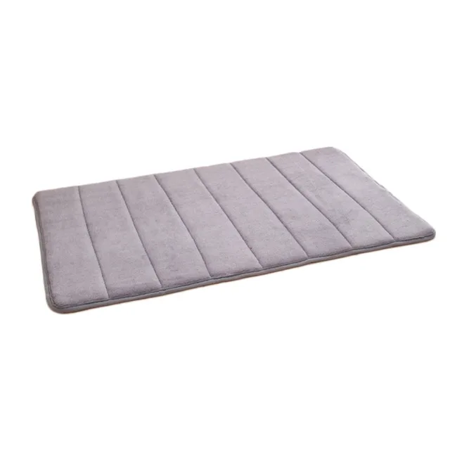 gray 60x40 см туалетный нескользящий кухонный дверной коврик ковер для водопоглощения коврик для ванной комнаты коралловый флис пены памяти коврик для ванной - Цвет: gray