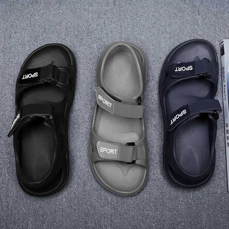 summer new sandals men's new shoes open toe sandals flat shoes Roman sandals men's casual sandals outdoor sports shoes
