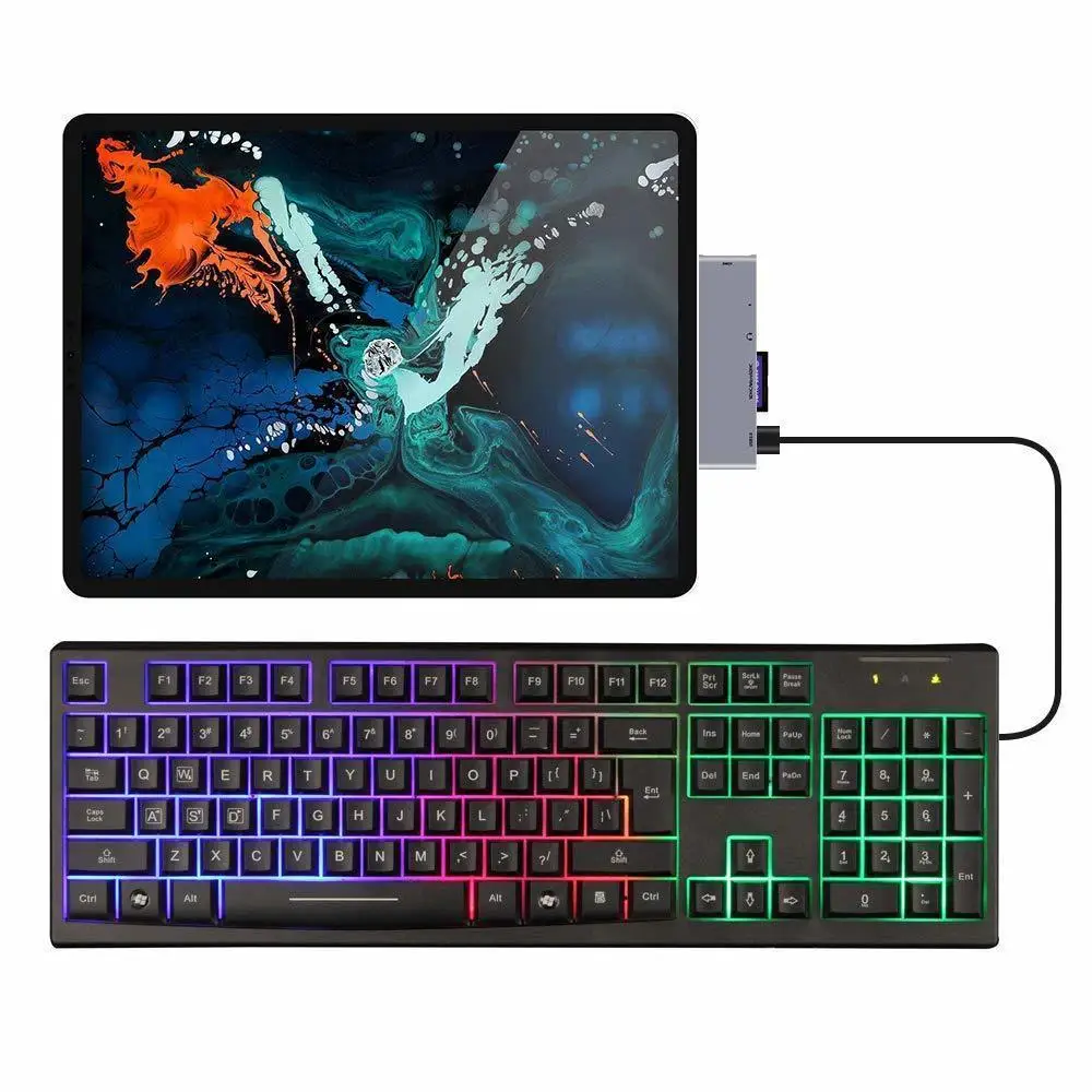 USB C концентратор type C адаптер с 4K HDMI USB-C PD устройство для чтения карт SD TF USB 3,0 3,5 мм разъем порт для iPad Pro Macbook Pro/Air