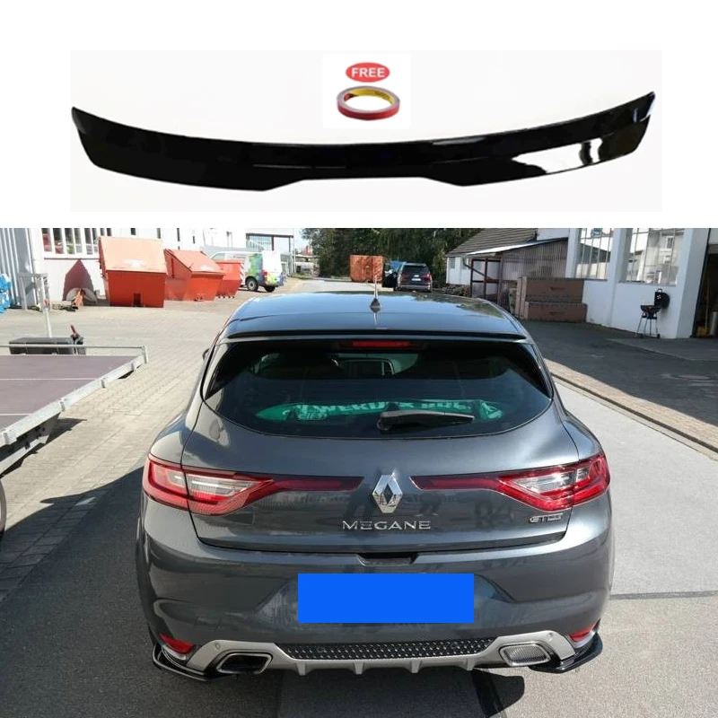 Piezas para coche Embellecedores y accesorios para carrocería Trasero del Coche,Fibra De Carbono/ABS AleróN De Labio del Maletero Trasero Tail Lip Wing Piezas Accesorios para Renault Megane 4 IV