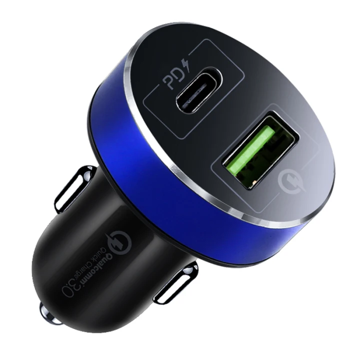 Быстрое Автомобильное зарядное устройство 2 usb порта с светодиодный дисплей Вольтметр для смартфона DU55