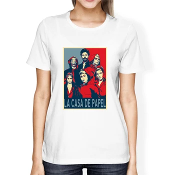 

Money Heist Tees TV Series T Shirt Female White House of Paper Fashion Summer Women Tshirt La Casa De Papel Tshirt