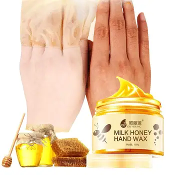 

150g Milk Honey Hand Care Mask Moisturizing Whitening Exfoliating Hand Mask Skin Care Cream