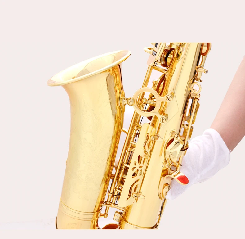 Золотой лак латунь альт Инструмент аксессуары Китай Sax Профессиональный Eb Саксофон альт