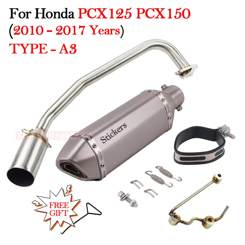 For Honda PCX125 PCX150 PCX 125 150 2011-2017 Full Exhaust System Silencieux Escape Moto DB Killer Front Link Pipe Scooter Bike - Image 3