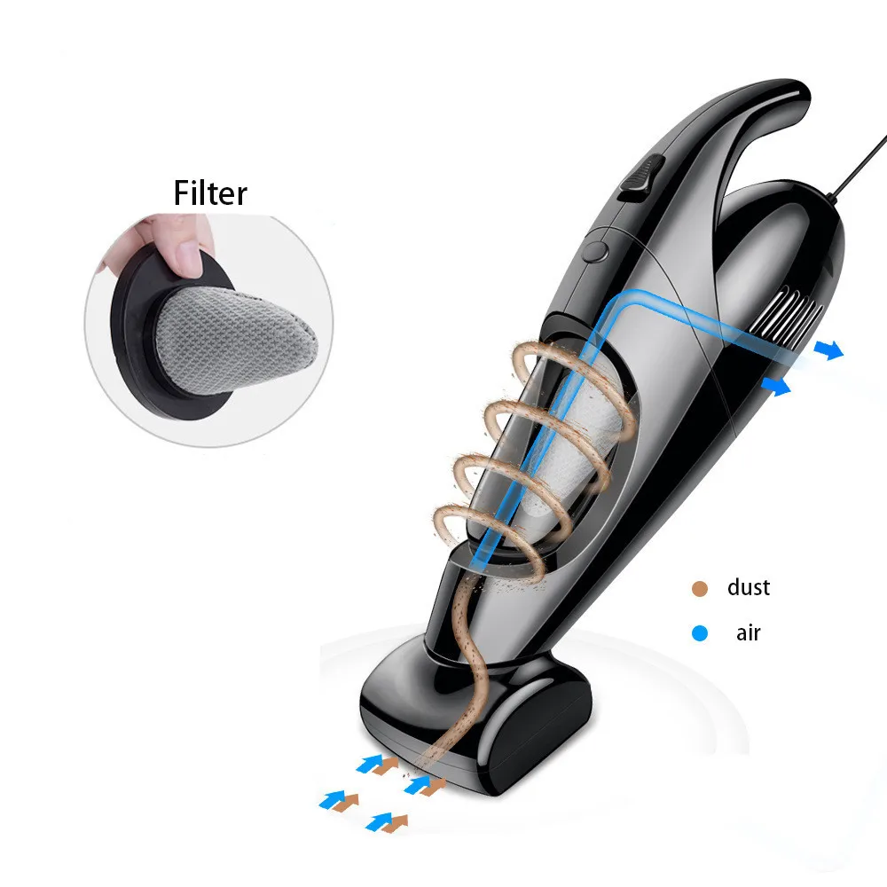 Автомобильный мини-пылесос, 12 В, высокая мощность, портативный автомобильный ручной автомобильный пылесос, сухой и влажный пылесос, 9001