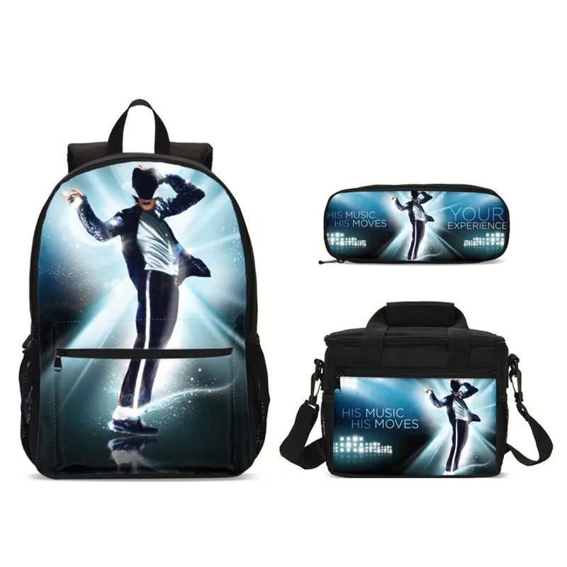 Детские школьные сумки с коробкой для еды, модный школьный рюкзак для подростков, мальчиков 3 шт./компл., комплект школьных сумок с Майклом Дж... Детские школьные сумки с коробкой для еды, модный школьный рюкзак для подростков, мальчиков 3 шт./компл., комплект школьных сумок с Майклом Дж...