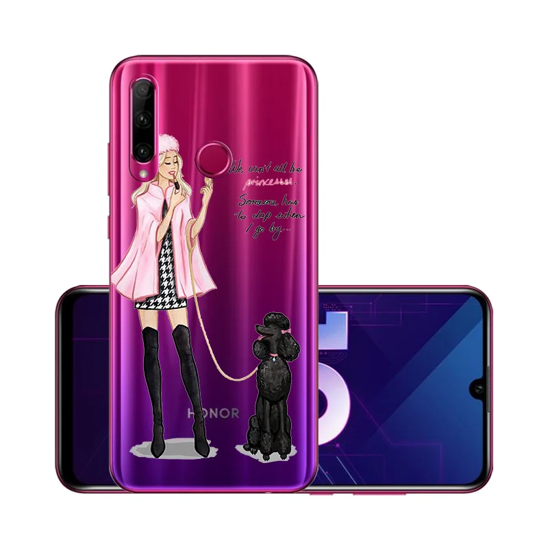 Прозрачный чехол для huawei Honor 8X MAX 9X Pro 8S 10i 10 Lite, Модный чехол для супермамы, маленькой девочки, чехол Etui для Honor 9x pro - Цвет: W135