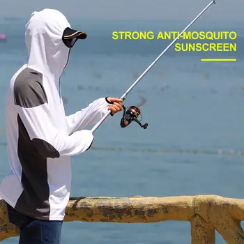 

Sun Protection Clothing Clothes Mosquito Suit Fishing Suit Windbreaker Polyester Breathable Long Sleeve Fishing Clothes