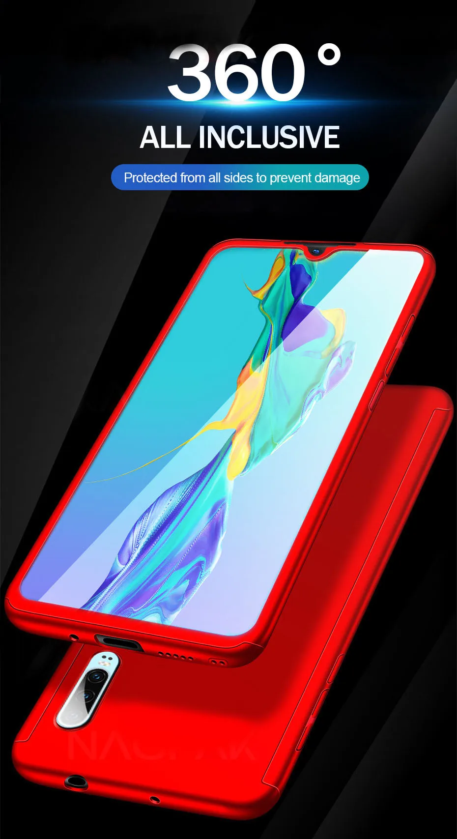 Чехол с защитой на 360 градусов для huawei P30 Lite p20 Pro P20 защитный телефон Couqe жесткий чехол PC Fundas P Smart Z Psmart чехол