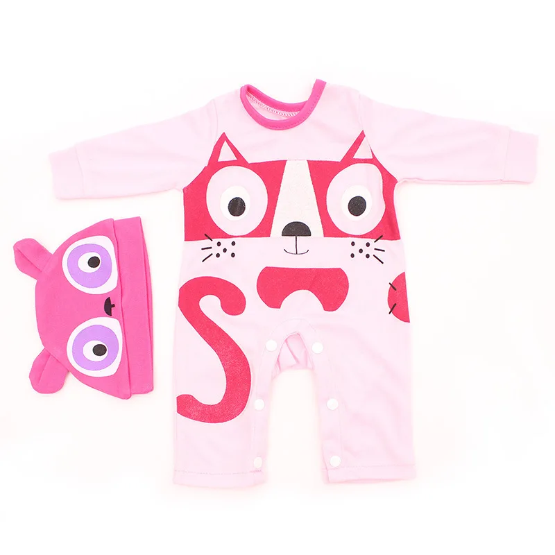 Детская одежда для новорожденных 45 см для кукол Модный комплект одежды аксессуары для кукол Reborn Baby Doll аксессуары 45-A1 детская одежда - Цвет: 55c PinkCat