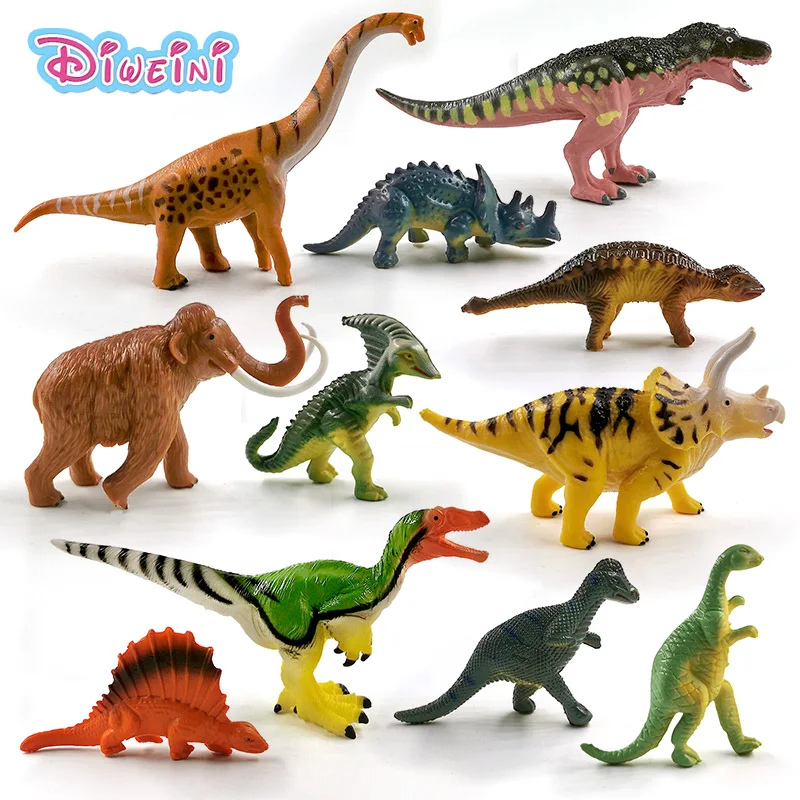

11-12pc Dinosaur Tyrannosaurus Triceratops animal model action figure home decor Educational Gift For children Kids hot toys set