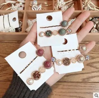 60 компл./лот 2 шт./компл. DIY Простые мульти металлические заколки для волос с жемчугом костюмы дрель шпильки Инструменты для укладки волос аксессуары HA842