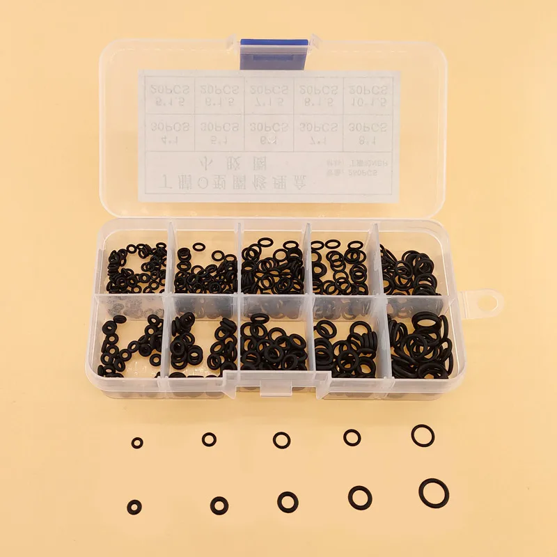 250pcs/box NBR Seal Ring Kit Thickness 1mm 1.5mm Nitrile Rubber O-Ring Gasket Sealing | Обустройство дома