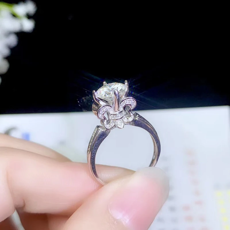 Кольцо для помолвки colife Moissanite F Color 1ct & 2ct серебряное кольцо свадьбы из серебра 925