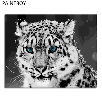 

PAINTBOY Framed Pictures DIY Painting By Numbers of Animal Handwork Canvas Oil Painting Home Decor For Living Room