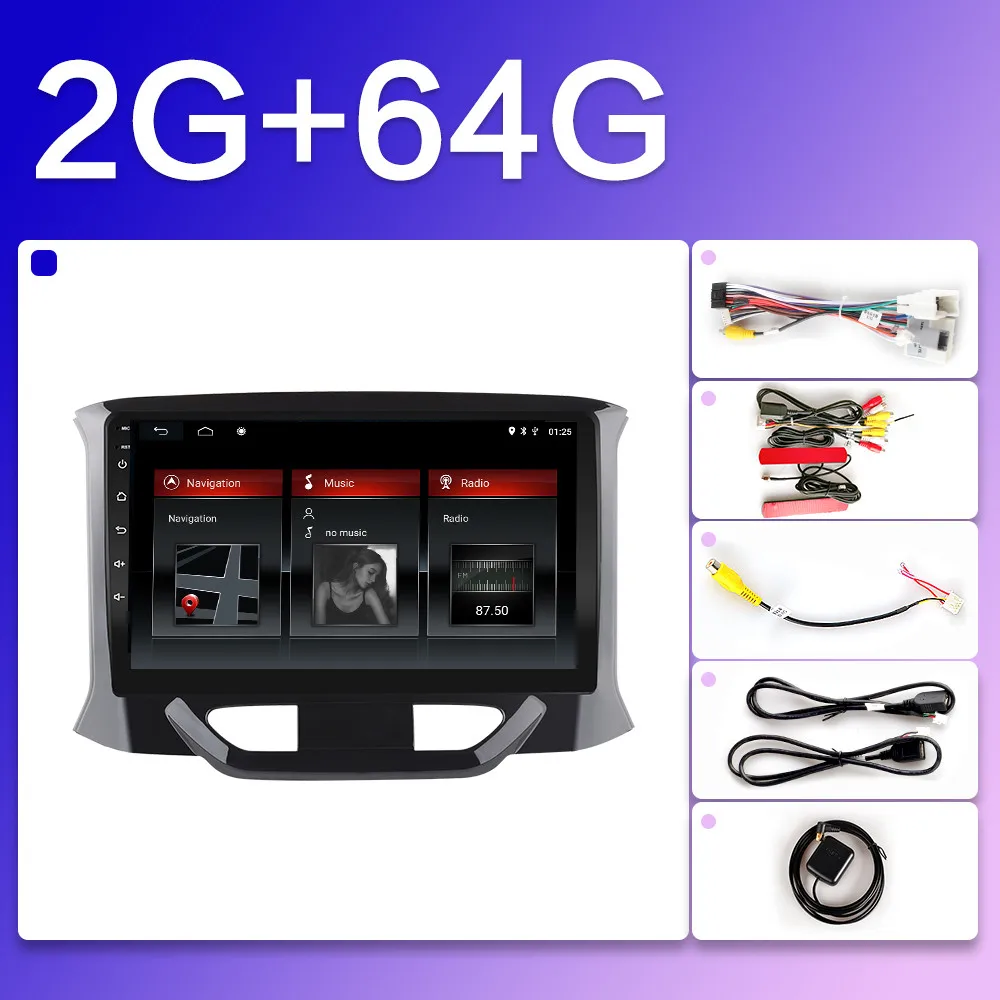 K6S-2G-64G Оперативная память 2G+ Встроенная память 32G Android 8.1GO Автомобильный плеер gps навигации для LADA X-Ray автомобиль радио 2 din gps - Цвет: K6S-2G-64G