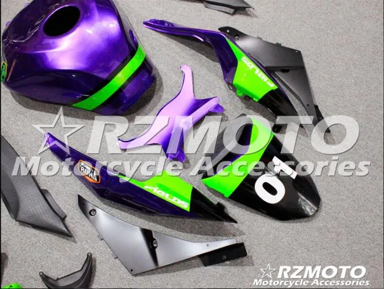 4 подарки ABS литьевая форма мотоцикл Полный обтекатели подходит для Kawasaki ZX-6R 09 10 11 12 2009-2012 набор на заказ фиолетовый зеленый