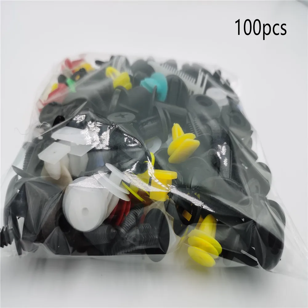 100pcs Mixed Clips For Hyundai ix35 iX45 iX25 i20 i30 Sonata Verna Solaris Elantra Tucson