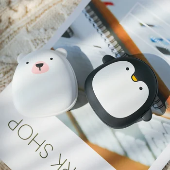 

Cute Cartoon Winter Mini Hand Warmer Portable USB Rechargeable Penguin/Polar bear 3600mAh Power Bank Double Sided Quick Heating