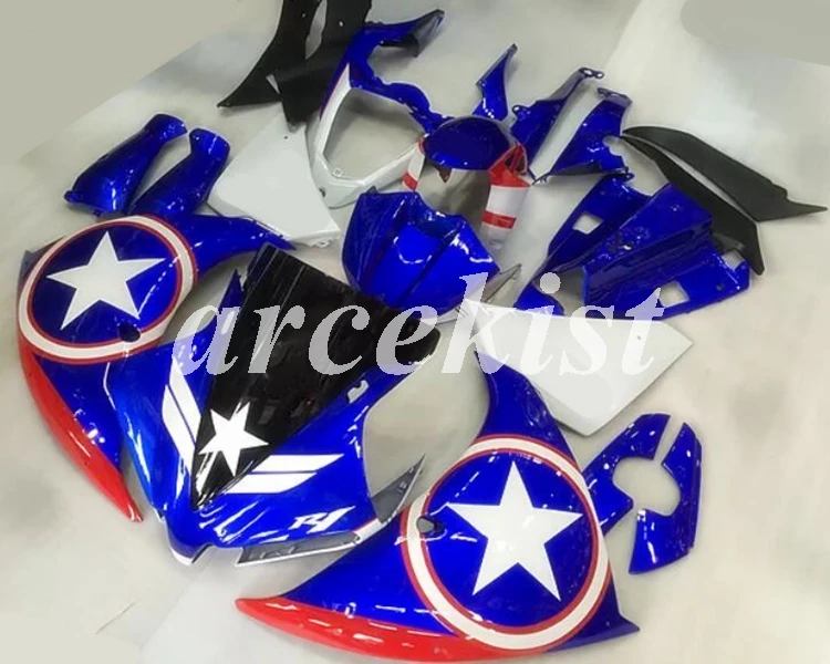 Литья под давлением ABS Обтекатели комплект подходит для YAMAHA YZF-R1 2009 2010 2011 2012 2013 09, 10, 11, 12, 13, 14, средства ухода за кожей комплект синего цвета