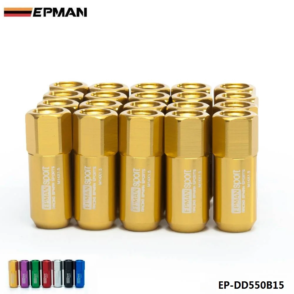 20 PCS Red Aluminum Spiked Extended Tuner 60mm Lug Nuts Wheels / Rims M12X1.5