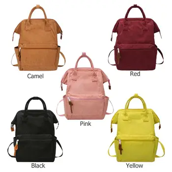 

Corduroy Women Backpacks For Women Mochila Fashion Winter Casual Style Ladies Solid Color Back Pack For Teenagers Girls