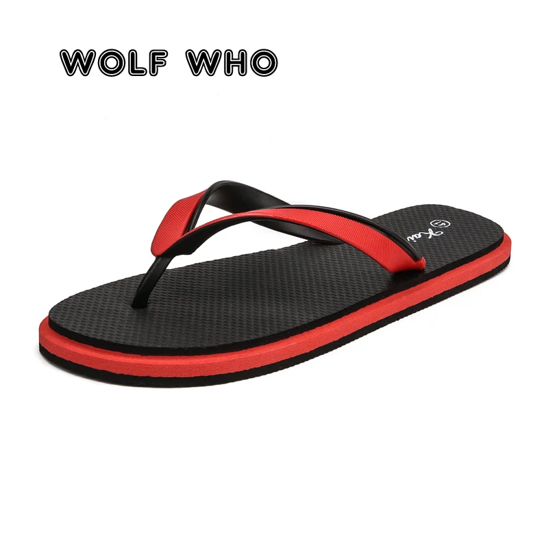 

2019 Summer Men's Flip-Flops Non-slip Rubber Slippers Male Soft Beach Slipper Outdoor Slides Men's Tong Shoes Dropshopping A-018