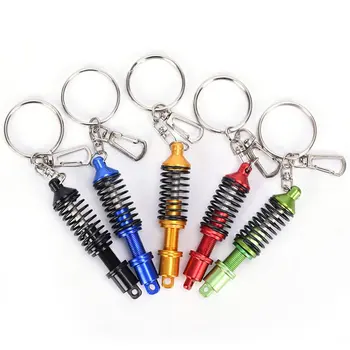 

Car Keychain Stretched Keychain Pendant Creative Metal Modified Spring Shock Absorber Model Keychain Car Accessories