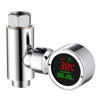 

LED Water Shower Thermometer Self-Generating Electricity Bath Temperature Meter