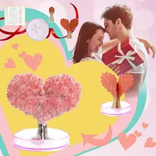 

Heart-Shaped Flowering Creative Colorful Growth Tree Growing Valentine's Day Paper Tree DIY Crafts Educational Gifts for Kids