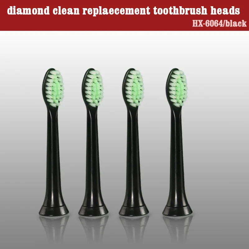 HX-6064(black) Съемные насадки для зубной щетки для philips sonicare Электрическая зубная щетка насадки зубных щеток для алмазной чистки 5 - Цвет: HX-6064(black)