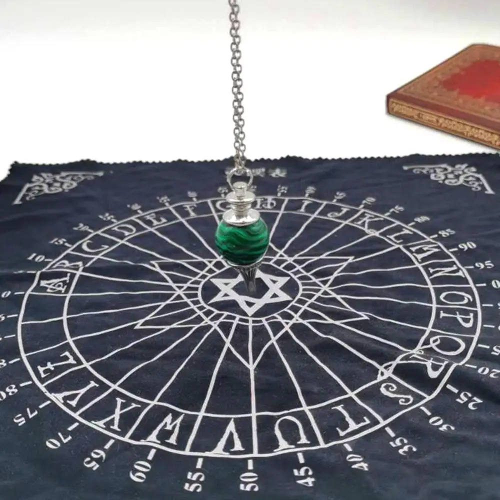 

Brand New and High Quality 30x30cm Tablecloth Pendulum Magic Pentacle Runes Altar Table Cloth Divination Card Pad