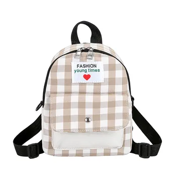 

OCARDIAN Simple Preppy Style Backpack Vintage Plaid Polyester Women Backpack Women Famous College Backpack Women mochilas Drop82
