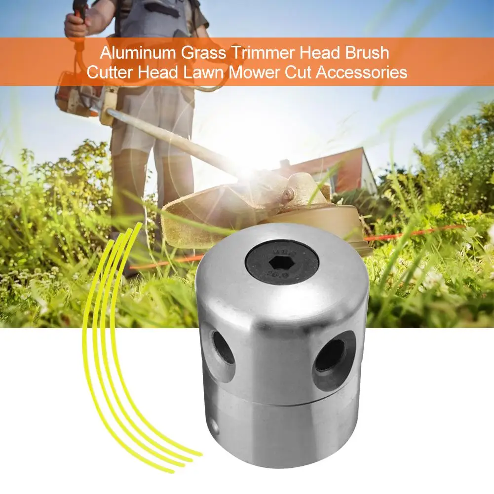 Cabezal de corte de hierba de Metal, aluminio excelente para desbrozadora de jardín, accesorios de repuesto para cortacésped, fácil instalación