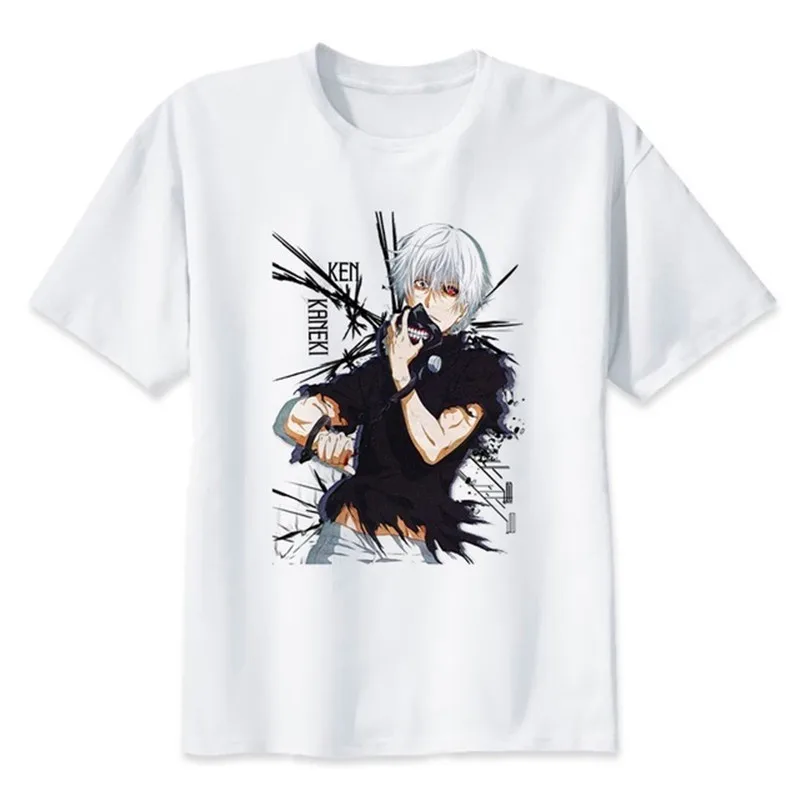 LUSLOS TOKYO GHOUL футболки топы для мальчиков Футболки унисекс с коротким рукавом